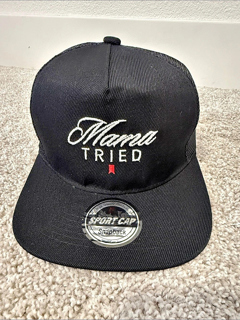 Black Trucker Hat  New